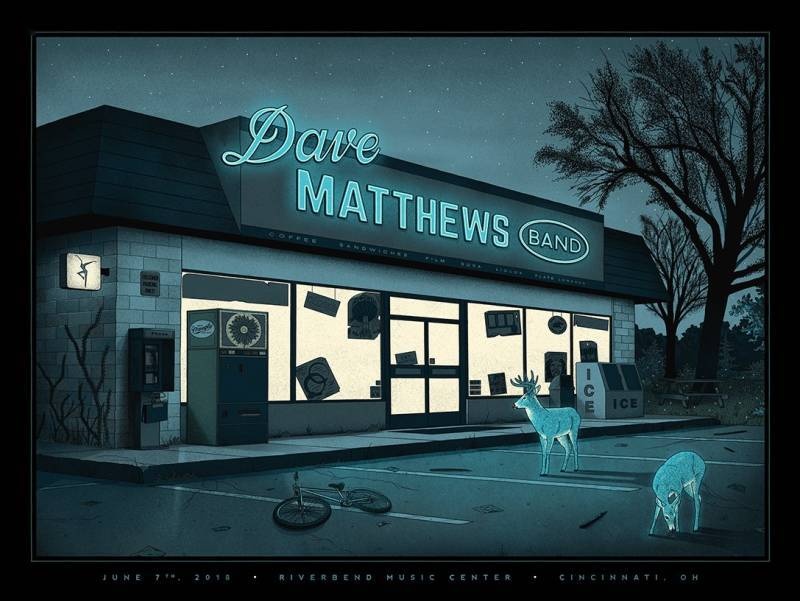Nicholas Moegly — Dave Matthews Band, Riverbend Music Center, Cincinnati, OH · Jun 7, 2018 Artist Poster