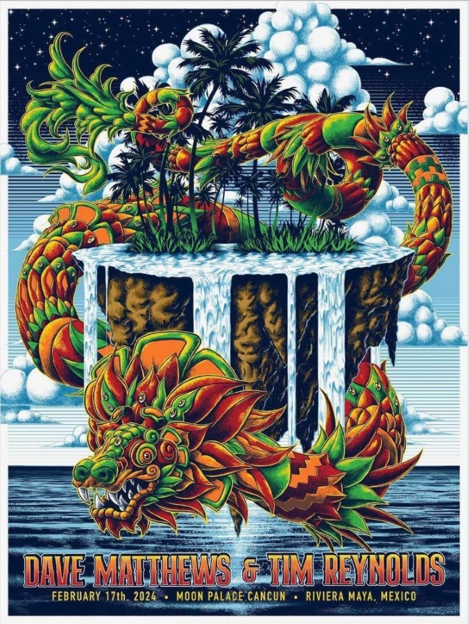 Ben Kwok (BIOWORKZ) — Dave Matthews Band, Moon Palace Golf & Spa Resort, Cancún, MEX · Feb 17, 2024 Poster