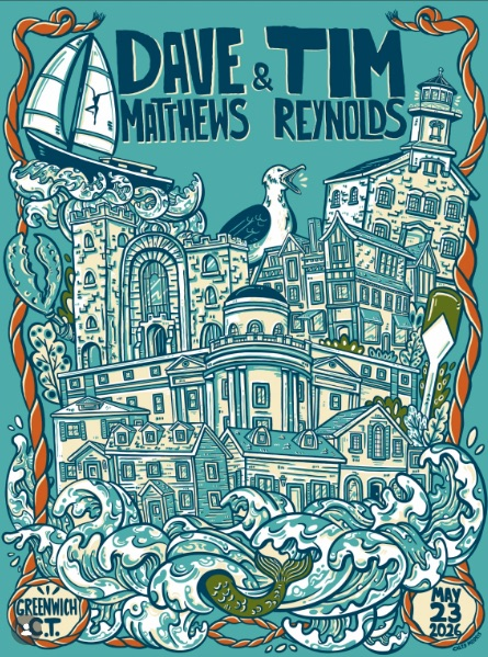 Caleb Morris — Dave Matthews Band, Roger Sherman Baldwin Park, Greenwich, CT · May 23, 2026 Show Poster