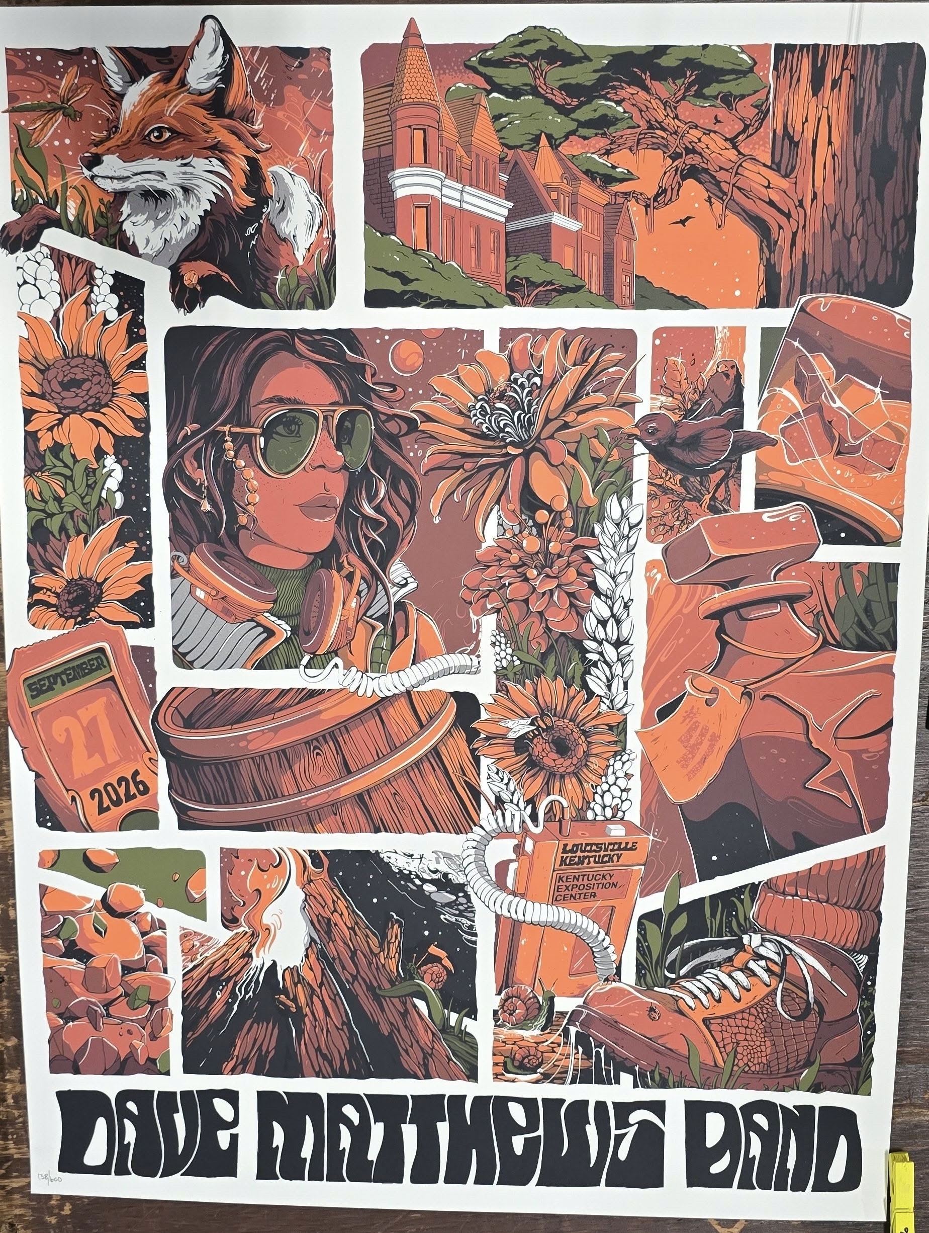 Maxwell Powers — Dave Matthews Band, Kentucky Expo Center, Louisville, KY · Sep 27, 2026 Show Poster