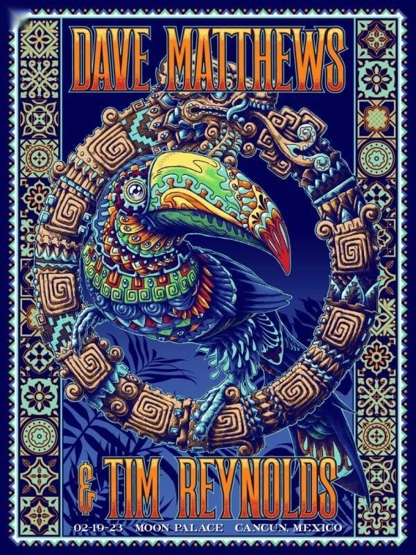 Ben Kwok (BIOWORKZ) — Dave Matthews Band, Moon Palace Golf & Spa Resort, Cancún, MX · Feb 19, 2023 Show Poster