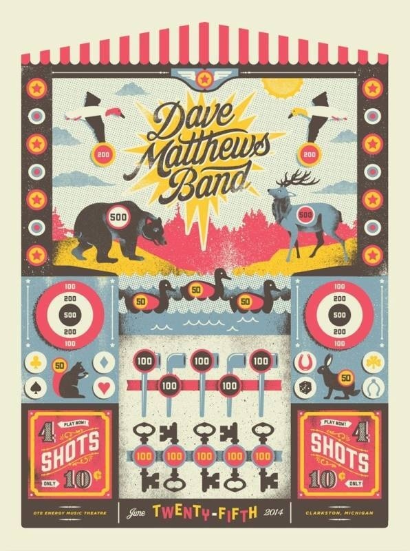 Two Arms — Dave Matthews Band, DTE Energy Music Theatre, Clarkston, MI · Jun 25, 2014 Artist Poster