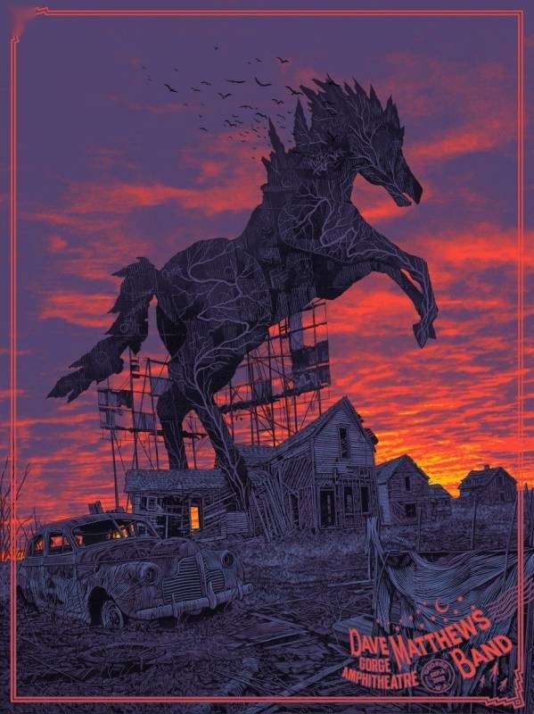Daniel Danger — Dave Matthews Band, The Gorge Amphitheatre, George, WA · Sep 3, 2022 Artist Poster