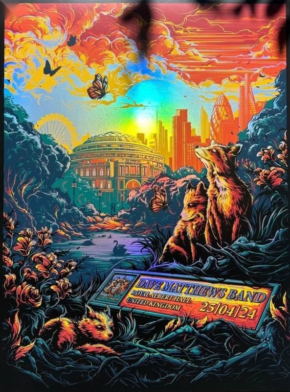 Dan Mumford — Dave Matthews Band, Royal Albert Hall, London, ENG · Apr 25, 2024 Show Foil Poster