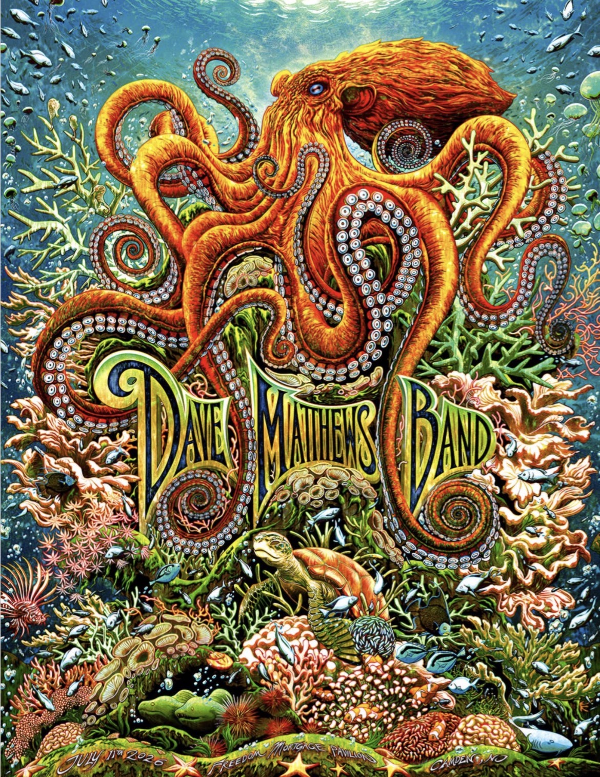 Miles Tsang — Dave Matthews Band, Freedom Mortgage Pavilion, Camden, NJ · Jul 11, 2026 Show Poster
