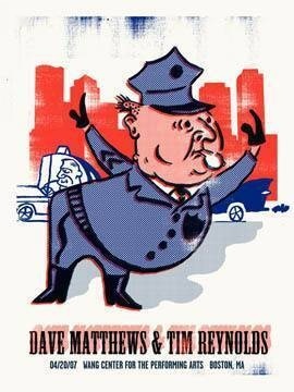Methane Studios — Dave Matthews Band, Wang Theatre, Boston, MA · Apr 20, 2007 Artist Proof Poster