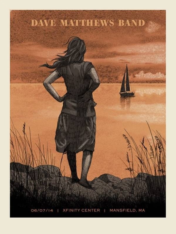 Methane Studios — Dave Matthews Band, Xfinity Center, Mansfield, MA · Jun 7, 2014 Artist Poster