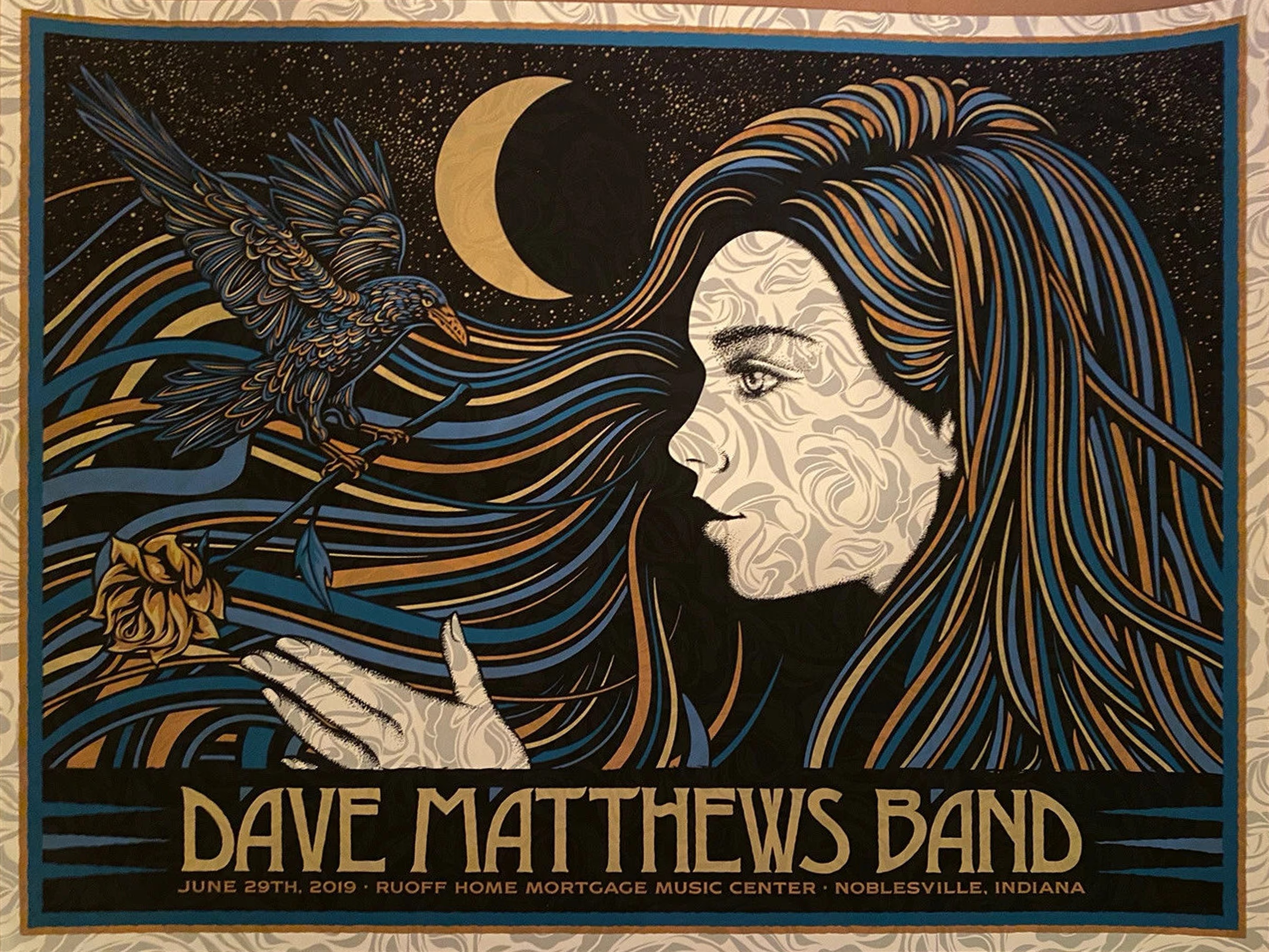 Todd Slater — Dave Matthews Band, Ruoff Music Center, Noblesville, IN · Jun 29, 2019 Artist Poster