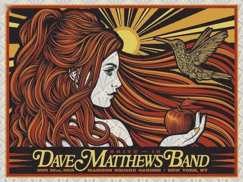 Todd Slater — Dave Matthews Band, Madison Square Garden, New York, NY · Nov 30, 2018 Show Poster
