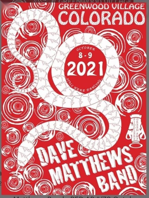 Jamison Grace — Dave Matthews Band, Fiddler's Green Amphitheatre, Greenwood Village, CO · Oct 8–9, 2021 Artist Poster
