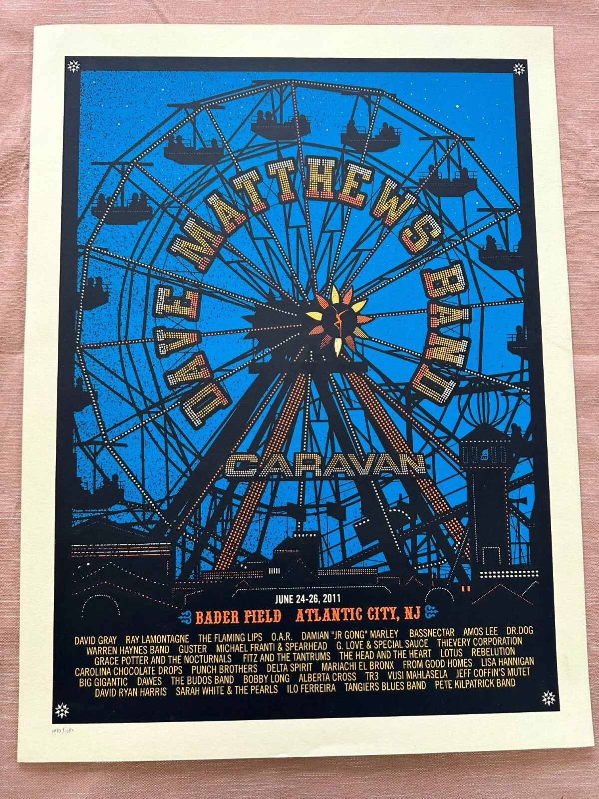 Methane Studios — Dave Matthews Band, Bader Field, Atlantic City, NJ · Jun 24–26, 2011 Show Poster