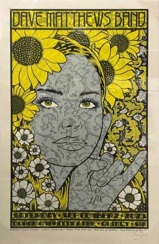 Chuck Sperry — Dave Matthews Band, The Gorge Amphitheatre, George, WA · Sep 2, 2023 Variant Poster