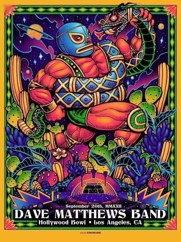 Munk One — Dave Matthews Band, Hollywood Bowl, Hollywood, CA · Sep 20, 2022 Artist Poster