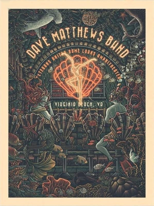 Luke Martin — Dave Matthews Band, Veterans United Home Loans Amphitheater at Virginia Beach, Virginia Beach, VA · Aug 28, 2021 Artist Poster