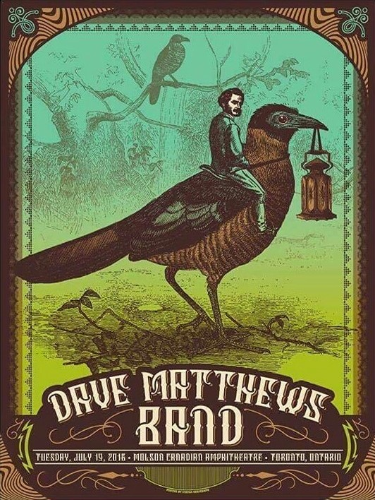 Justin Helton (Status Serigraph) — Dave Matthews Band, Molson Amphitheatre, Toronto, ON CAN · Jul 19, 2016 Poster