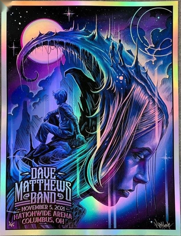 Maxx242 — Dave Matthews Band, Nationwide Arena, Columbus, OH · Nov 5, 2021 Artist Foil Poster