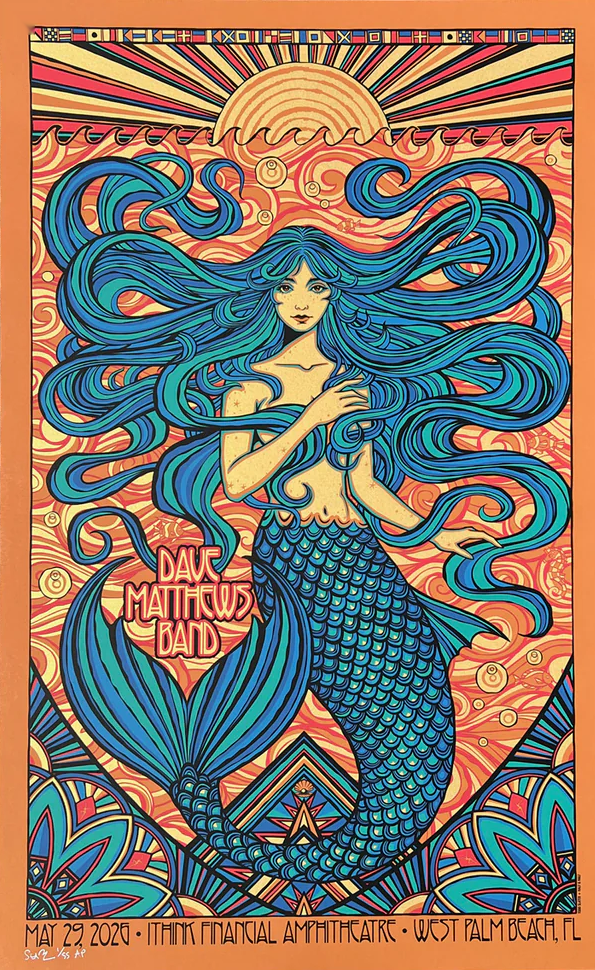 Todd Slater — Dave Matthews Band, iTHINK Financial Amphitheatre, West Palm Beach, FL · May 29, 2026 Artist Poster
