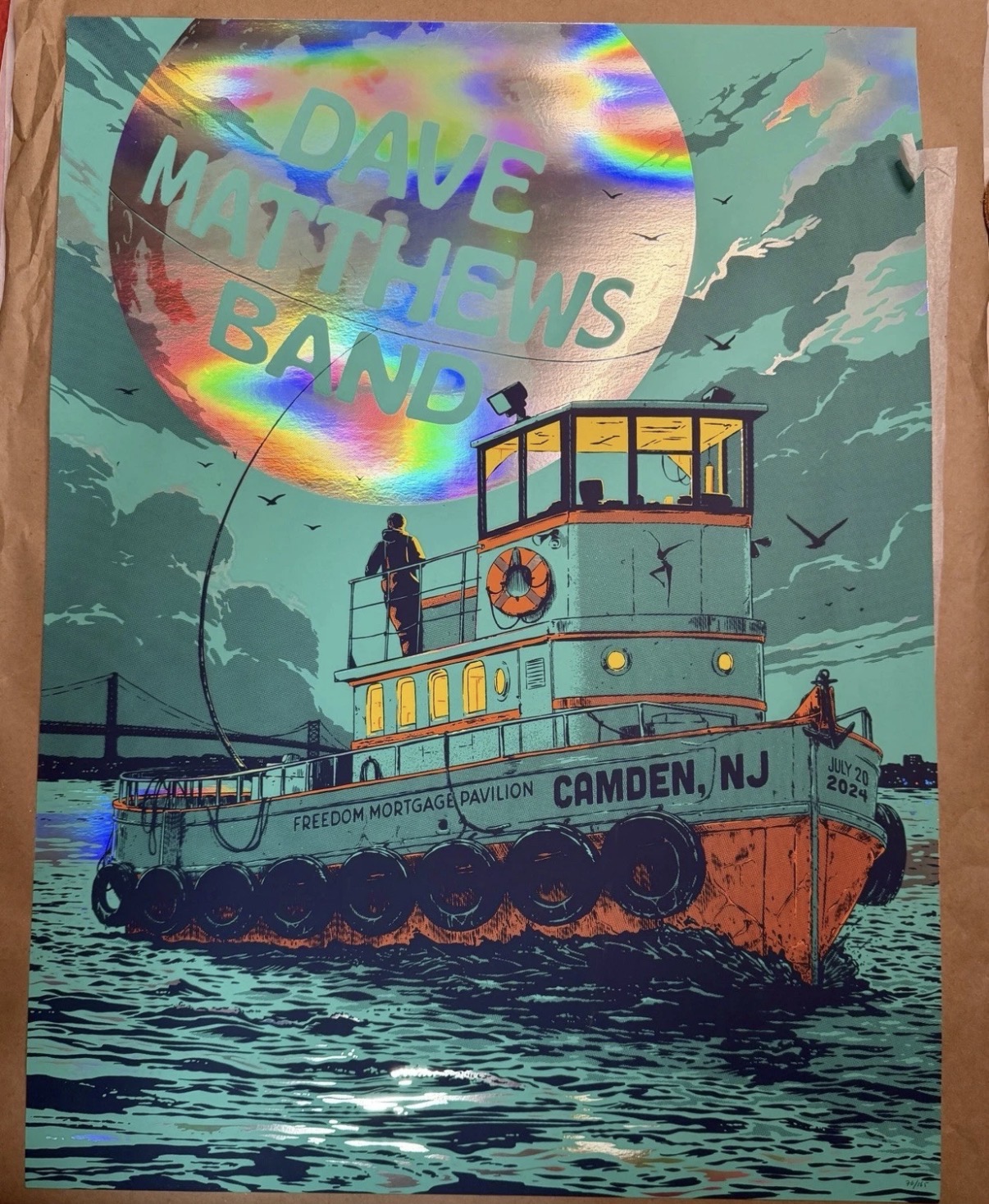 Matt Fleming — Dave Matthews Band, Freedom Mortgage Pavilion, Camden, NJ · Jul 20, 2024 Show Foil Poster