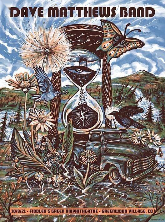 Zeb Love — Dave Matthews Band, Fiddler's Green Amphitheatre, Greenwood Village, CO · Oct 9, 2021 Artist Poster
