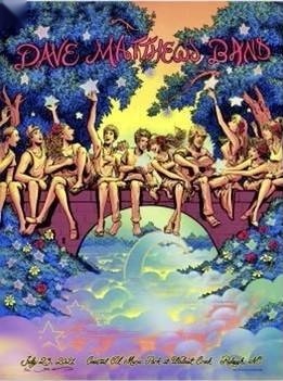 James Flames — Dave Matthews Band, Coastal Credit Union Music Park at Walnut Creek, Raleigh, NC · Jul 23, 2021 Show Foil Poster