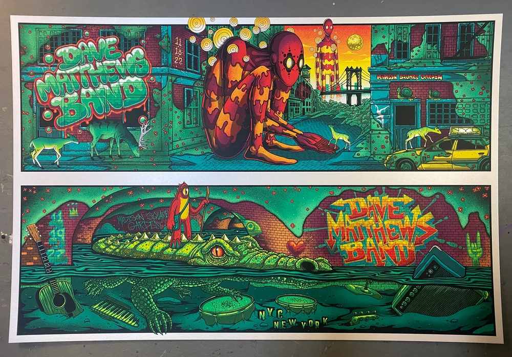 Jim Mazza — Dave Matthews Band, Madison Square Garden, New York, NY · Nov 18–19, 2022 Variant Poster