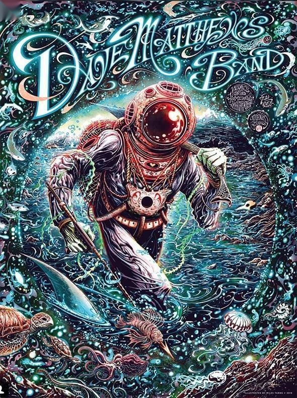 Miles Tsang — Dave Matthews Band, Veterans United Home Loans Amphitheater at Virginia Beach, Virginia Beach, VA · Jul 21, 2018 Artist Poster