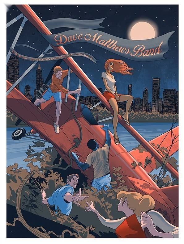 Rich Kelly — Dave Matthews Band, Huntington Bank Pavilion at Northerly Island, Chicago, IL · Jun 30, 2018 Artist Poster