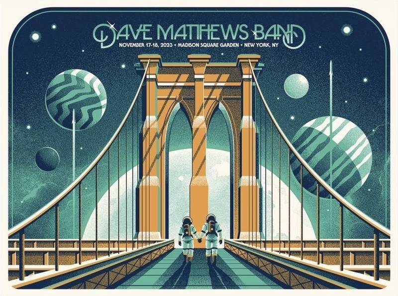 DKNG — Dave Matthews Band, Madison Square Garden, New York, NY · Nov 17, 2023 Artist Poster