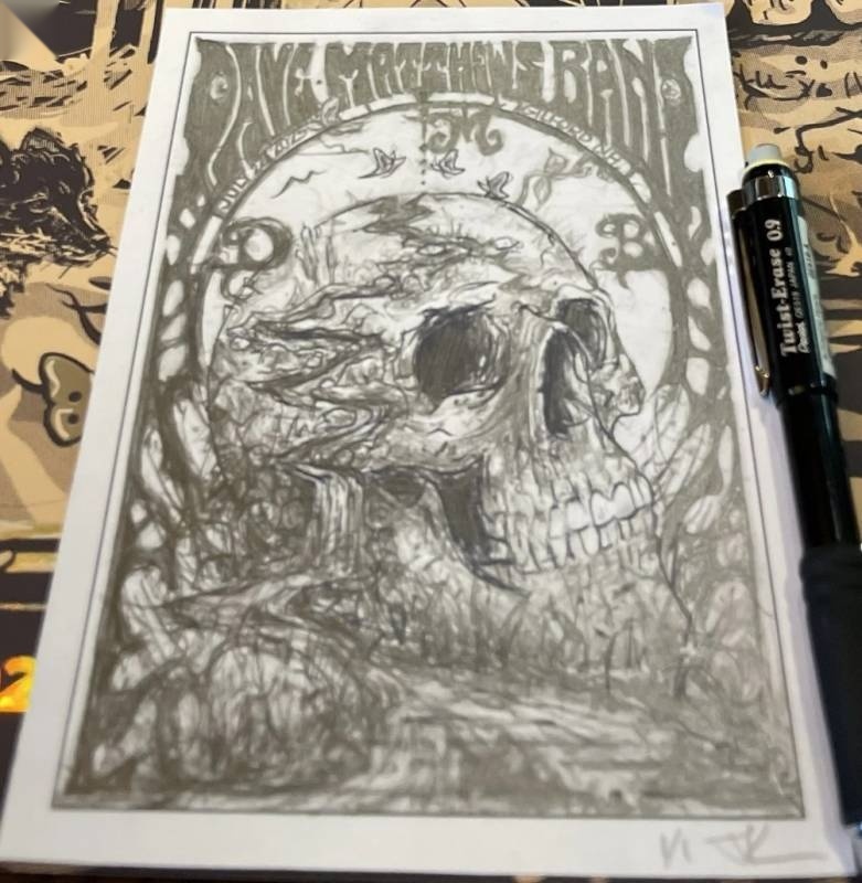 Jeremy Kramer — Dave Matthews Band, Bank of New Hampshire Pavilion, Gilford, NH · Jul 22, 2025 Variant Poster