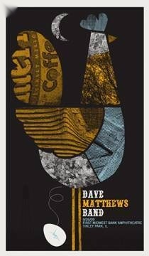Methane Studios — Dave Matthews Band, Hollywood Casino Amphitheatre, Tinley Park, IL · Sep 26, 2009 Artist Proof Poster