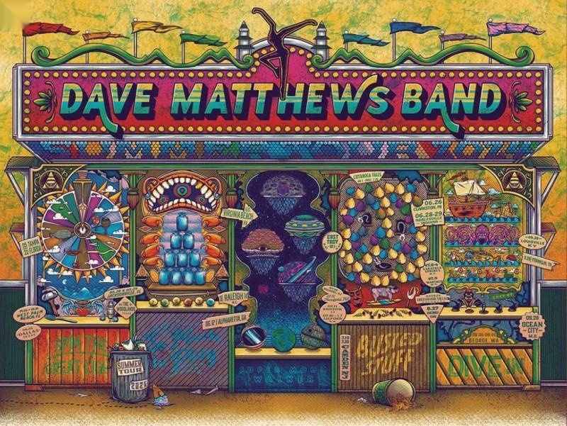 Half Hazard Press — Dave Matthews Band, 2024 Tour Poster, Unknown · Jan 1, 2024 Show Poster