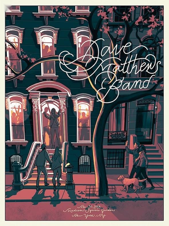 Rich Kelly — Dave Matthews Band, Madison Square Garden, New York, NY · Nov 30, 2018 Artist Poster