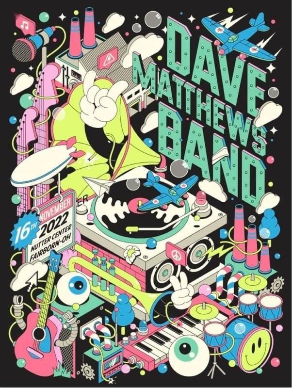 Alejandro Parrilla — Dave Matthews Band, Wright State University Nutter Center, Dayton, OH · Nov 16, 2022 Show Foil Poster