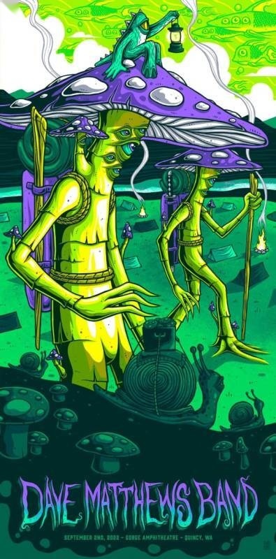 Jim Mazza — Dave Matthews Band, The Gorge Amphitheatre, George, WA · Sep 2, 2022 Variant Poster