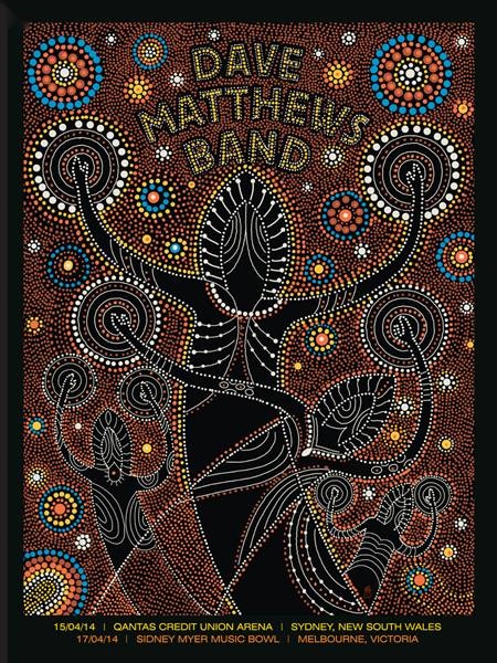 Methane Studios — Dave Matthews Band, Qantas Credit Union Arena, Sydney, NSW · Apr 15–17, 2014 Poster