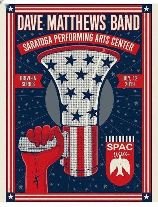 Methane Studios — Dave Matthews Band, Saratoga Performing Arts Center, Saratoga Springs, NY · Jul 12, 2019 Poster