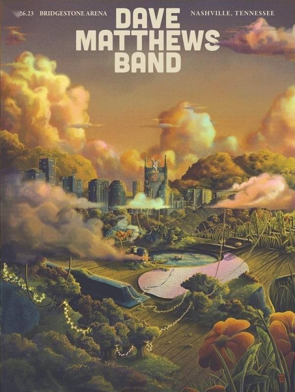 Bailey Race — Dave Matthews Band, Bridgestone Arena, Nashville, TN · May 26, 2023 Show Foil Poster