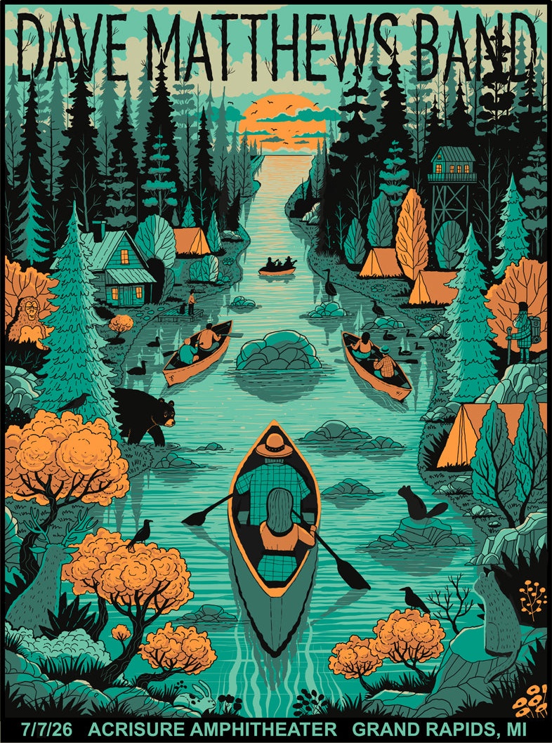 Methane Studios — Dave Matthews Band, Acrisure Amphitheater, Grand Rapids, MI · Jul 7, 2026 Poster