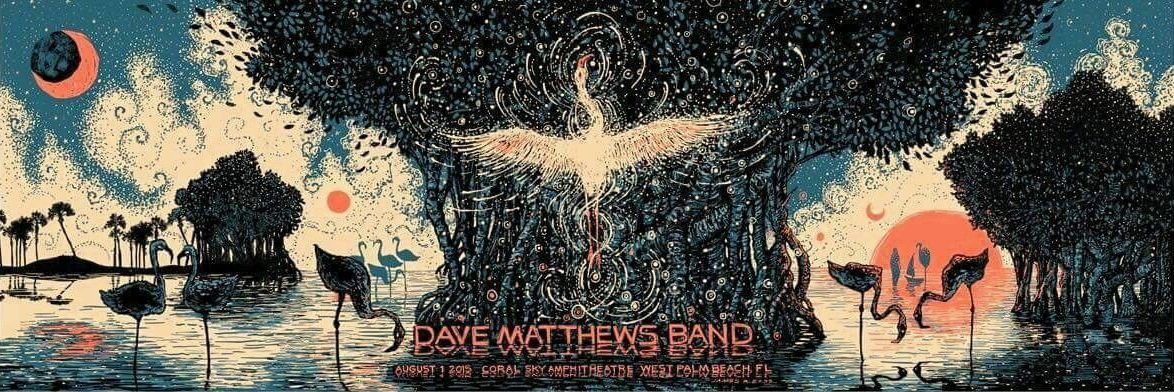 James Eads — Dave Matthews Band, iTHINK Financial Amphitheatre, West Palm Beach, FL · Aug 1, 2015 Poster