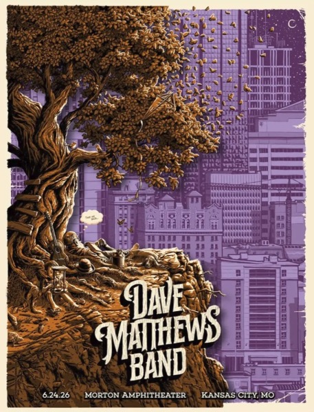 Darin Shock — Dave Matthews Band, Morton Amphitheater, Riverside, MO · Jun 24, 2026 Poster