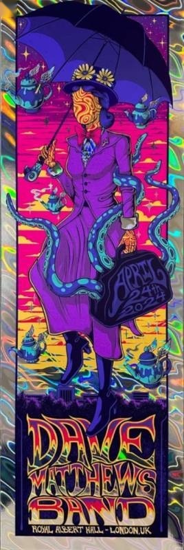 Jim Mazza — Dave Matthews Band, Royal Albert Hall, London, ENG · Apr 24, 2024 Artist Foil Poster