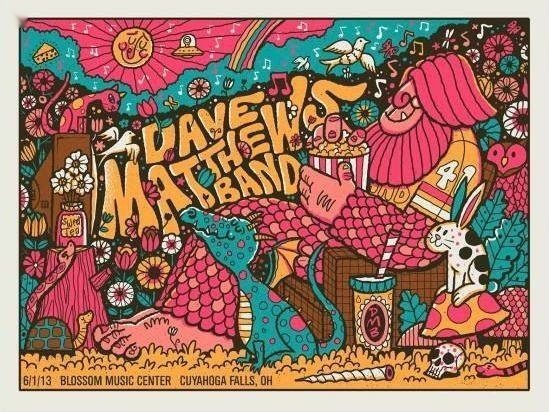 Methane Studios — Dave Matthews Band, Blossom Music Center, Cuyahoga Falls, OH · Jun 1, 2013 Show Poster