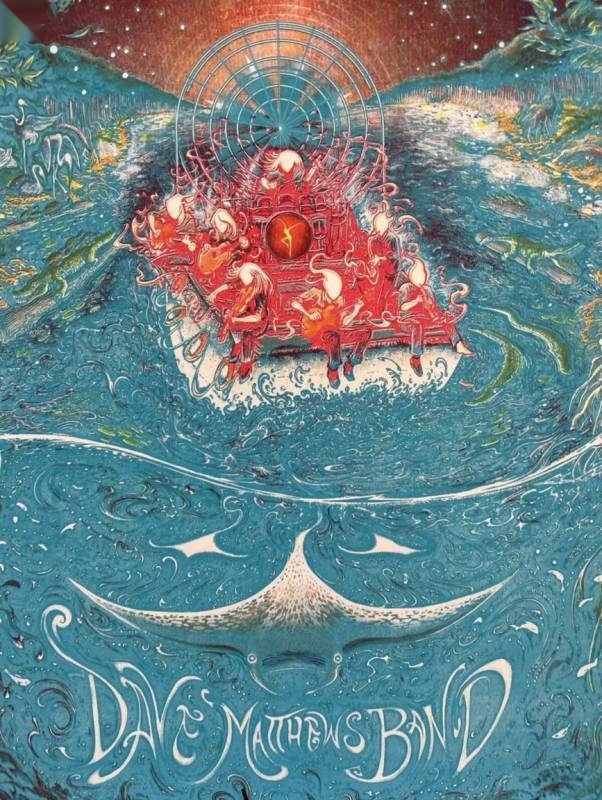Miles Tsang — Dave Matthews Band, MIDFLORIDA Credit Union Amphitheatre at the Florida State Fairgrounds, Tampa, FL · Jul 27, 2016 Variant Poster