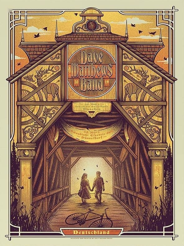 Matt Fleming — Dave Matthews Band, Zenith, Munich, GER · Mar 6, 2019 Artist Poster