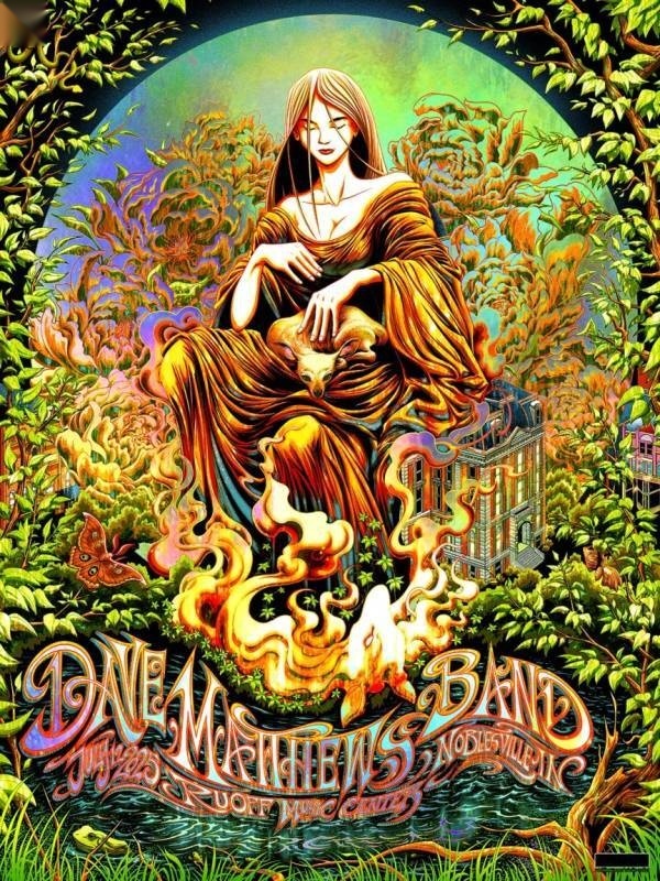 Miles Tsang — Dave Matthews Band, Ruoff Music Center, Noblesville, IN · Jul 12, 2025 Show Foil Poster