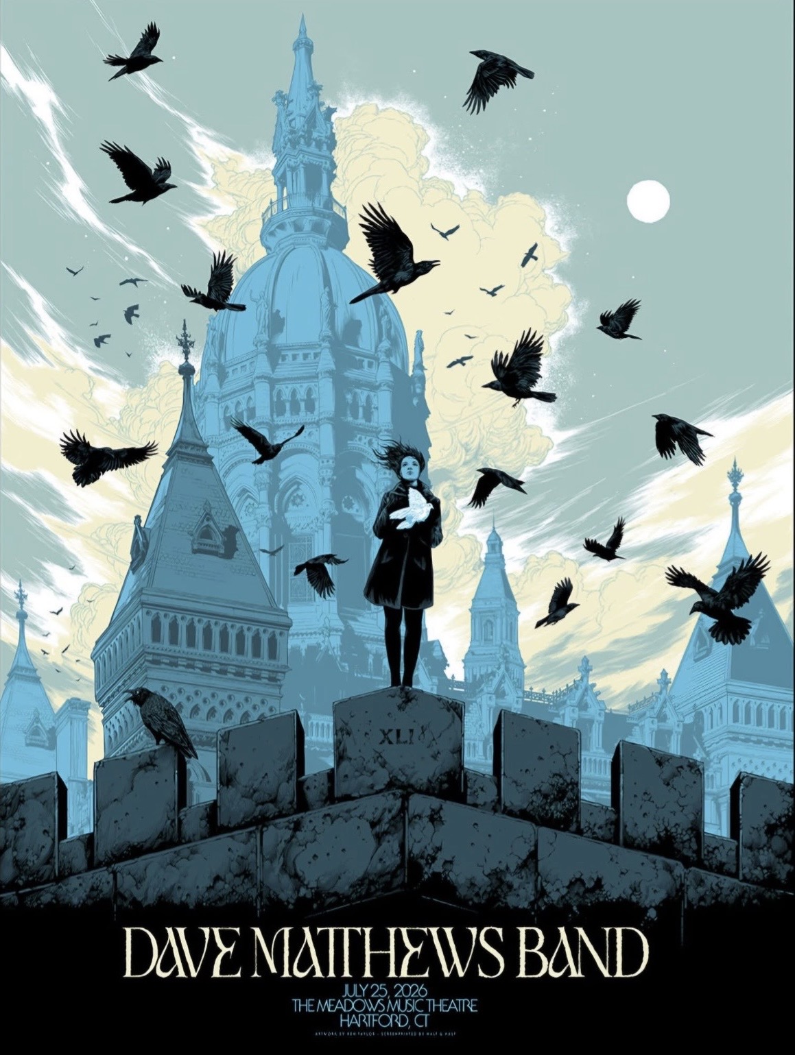 Ken Taylor — Dave Matthews Band, The Meadows Music Theatre, Hartford, CT · Jul 25, 2026 Warehouse Premium Poster