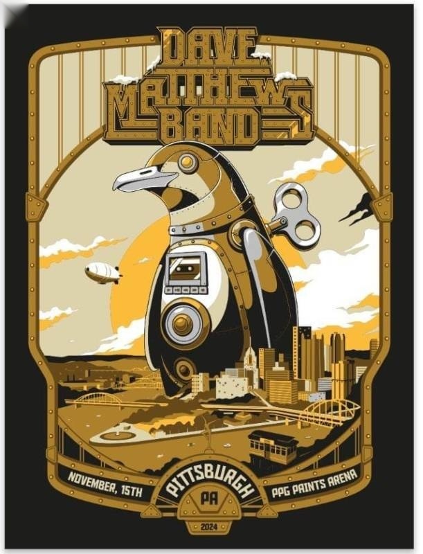 Alejandro Parrilla — Dave Matthews Band, PPG Paints Arena, Pittsburgh, PA · Nov 15, 2024 Artist Poster