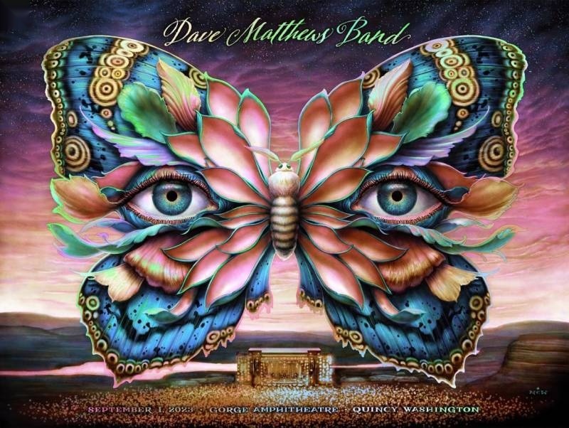 N.C. Winters — Dave Matthews Band, The Gorge Amphitheatre, George, WA · Sep 1, 2023 Foil Poster