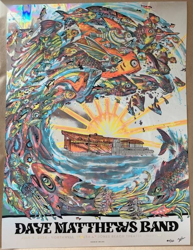 Zeb Love — Dave Matthews Band, Northwell Health at Jones Beach Theater, Wantagh, NY · Jul 9, 2024 Artist Foil Poster