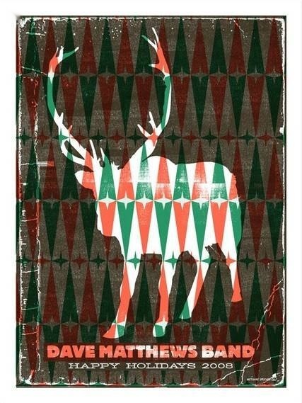 Methane Studios — Dave Matthews Band, 2008 Holiday Print, Unknown · Jan 1, 2008 Show Poster